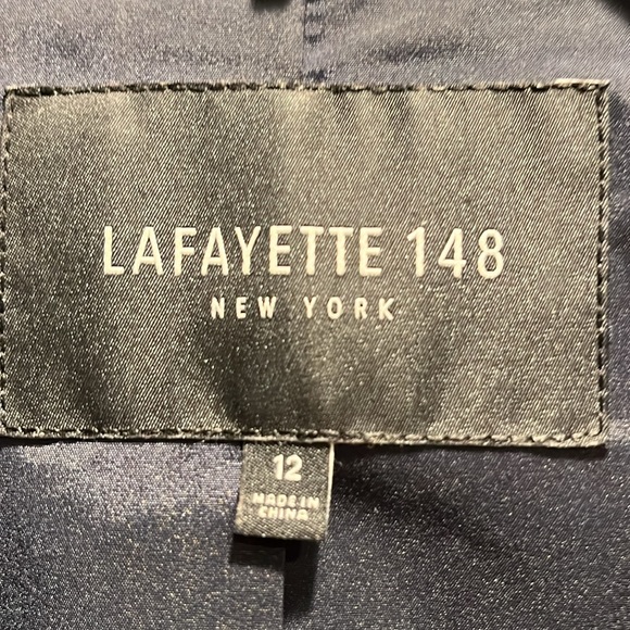 Women's Blue Leather Jacket - Picture 4 of 4